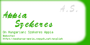 appia szekeres business card